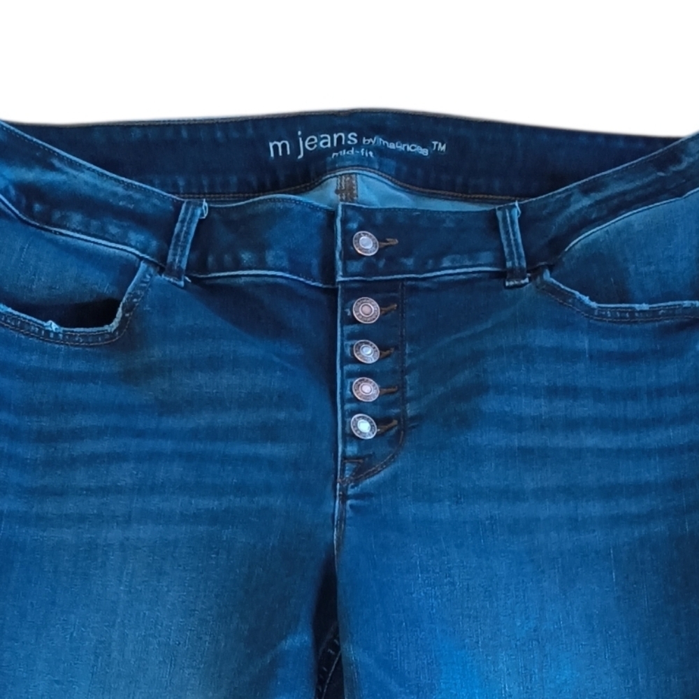 M Jeans By Maurice's Midfit Button Fly Skinny Jeans/Jeggings Size 16w - Picture 4 of 8
